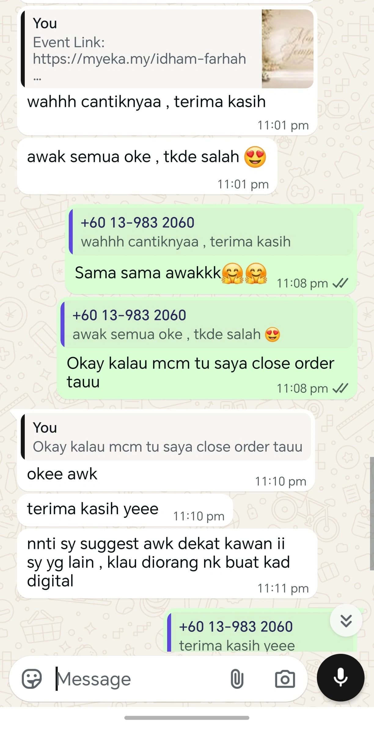 Testimoni pelanggan sebenar